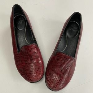 Dansko Olivia Leather Snakeskin Loafer